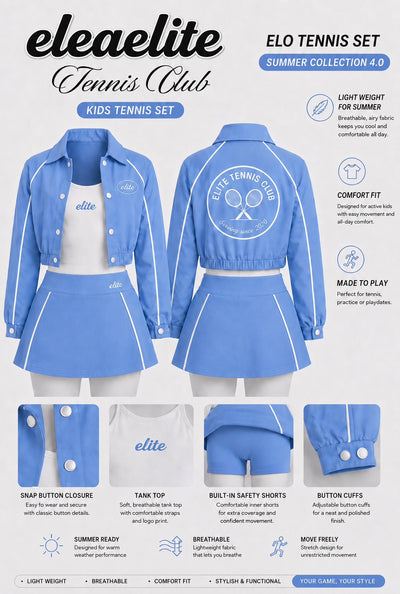 Elite kids girl short 3 peice set pre-order
