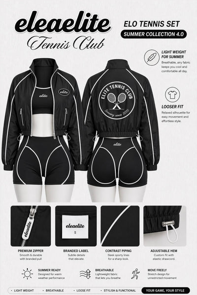 Elo Tennis 3 piece short set 3.0 pre-order