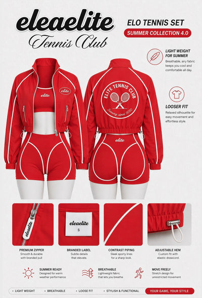 Elo Tennis 3 piece short set 3.0 pre-order